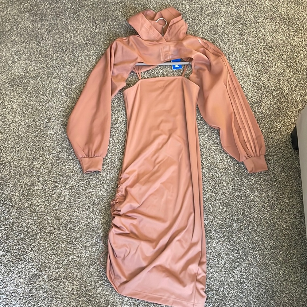 BRAND NEW WITH TAGS Adidas Athleisure Dress Dusty Rose XS